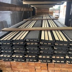 Ca. 35x Grenen Acoustic Design Profiel Zwart, 22x142mm, lengte 450cm